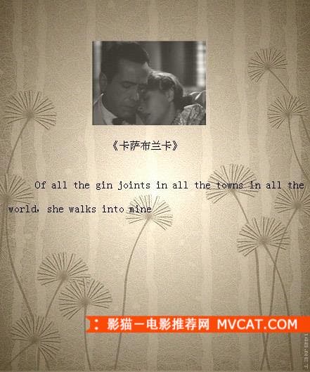 《品读经典电影台词》——影猫－电影推荐网 WWW.MVCAT.COM